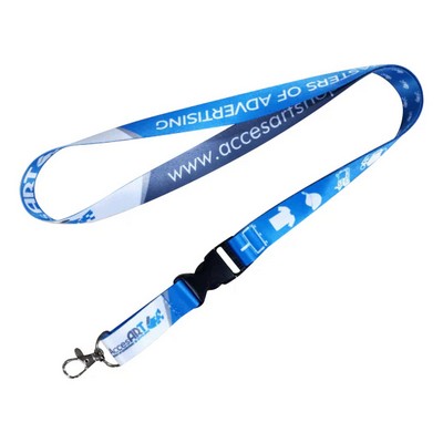 3/4" Full Color Lanyard with Buckle Release