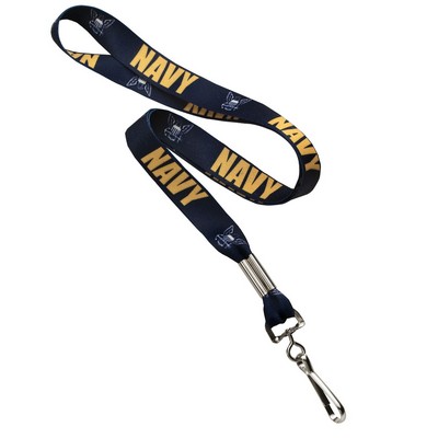 Union assembled USA made 3/4" sublimation lanyard