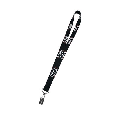 1/2" Nylon Lanyards W/Bulldog Clip