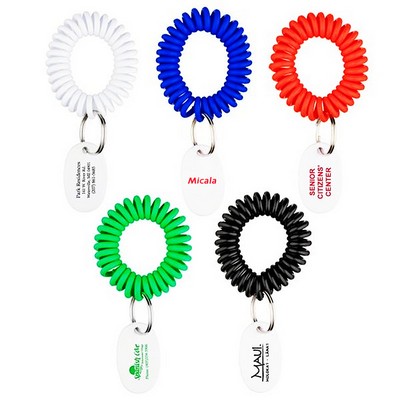 EVA Bracelet Wrist Coil w/Tag Keyring