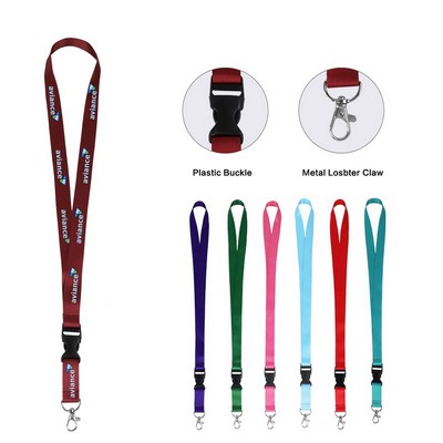 3/4'' Full Color Dye Sublimated Lanyards W/Plastic Buckle