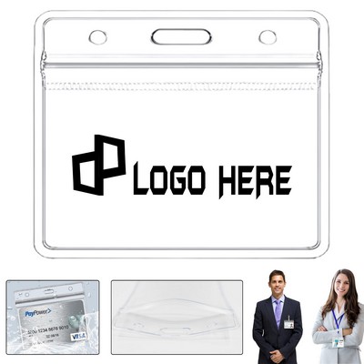 Pvc Badge Holder W/ Lanyard