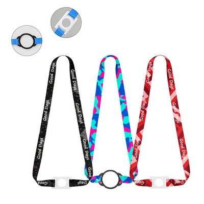 Custom 3/4" Full Color Water Bottle Lanyard