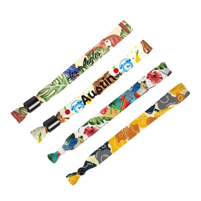 5/8" Sublimated Event Wristband W/ Locking Bead