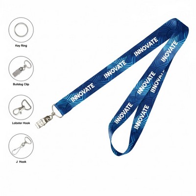 1" Full Color Dye-Sublimated Polyester Lanyard