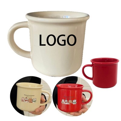 9oz Retro Style Ceramic Coffee Mug