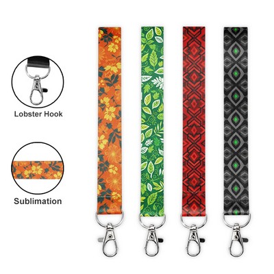 Custom 3/4" Full Color Wrist Keychain Lanyard