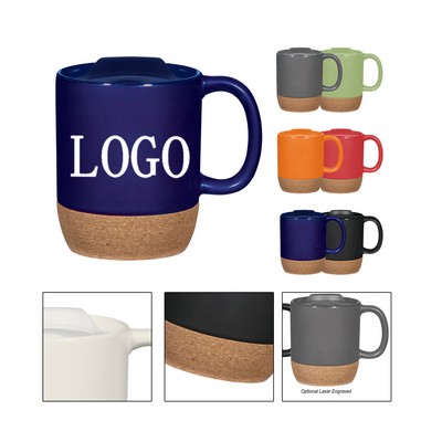 Ceramic Coffee Mug with Cork Base