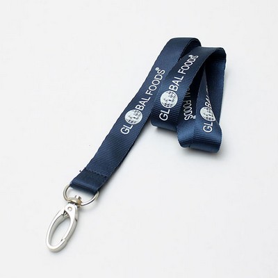 1/2" Navy Blue Nylon Lanyard (12 Mil)