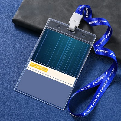 Single Hook Dual Pocket ID Lanyard