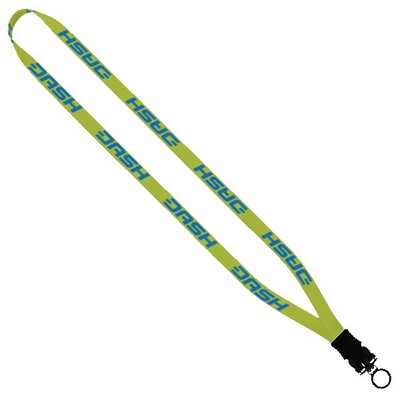 1/2" Dye-Sublimated Stretchy Elastic Lanyard with Plastic Snap-Buckle Release