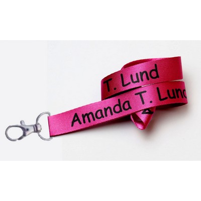 5/8" Hot Pink Nylon Lanyard (15mm)