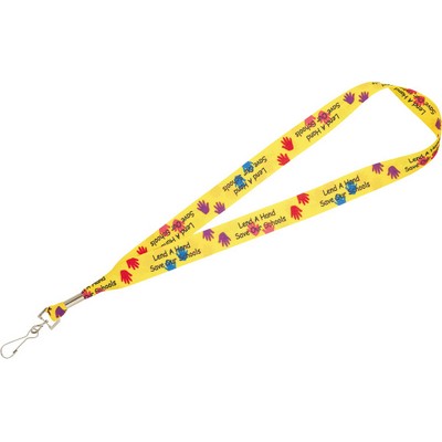 Full Color 1'' Lanyard w/ Hook