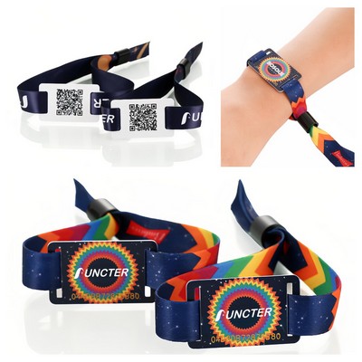 Adjustable Woven Label Screen Printed Wristband