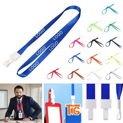1/2" Heat Transfer Lanyard W/Badge Holder